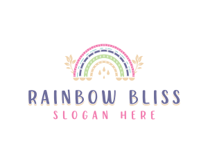 Kindergarten Rainbow Boho logo design