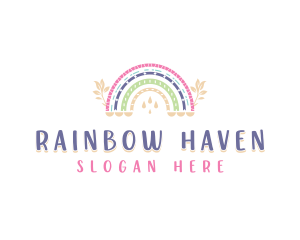 Kindergarten Rainbow Boho logo design