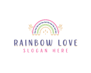 Kindergarten Rainbow Boho logo design