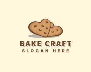 Heart Cookie Snack logo design