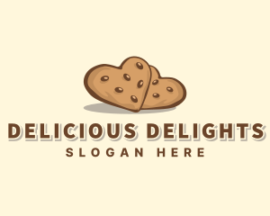 Heart Cookie Snack logo design