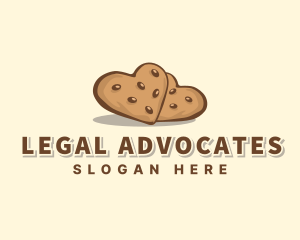 Delicious - Heart Cookie Snack logo design