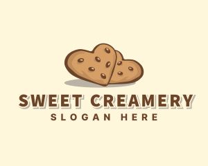 Heart Cookie Snack logo design