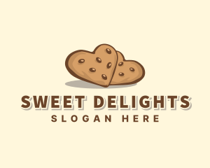 Heart Cookie Snack logo design