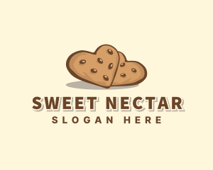 Heart Cookie Snack logo design