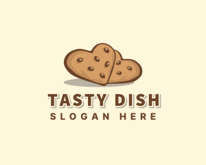 Heart Cookie Snack logo design