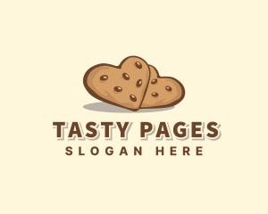 Heart Cookie Snack logo design