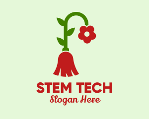 Stem - Nature Flower Broom logo design