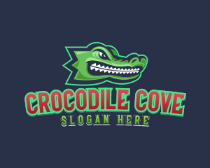 Crocodile - Alligator Sports Varsity logo design