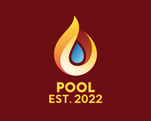 Blaze - Fire Water Supply Droplet logo design