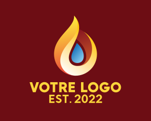 Supply - Fire Water Supply Droplet logo design