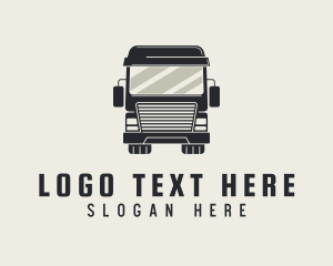 Semi - Vehicle Transport Truck logo design