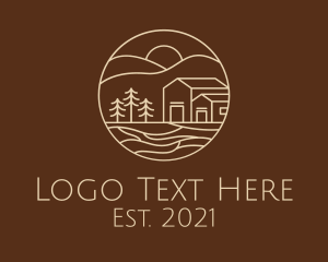 Lakeside - Cabin Camping House logo design