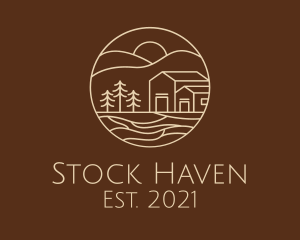 Stockroom - Cabin Camping House logo design