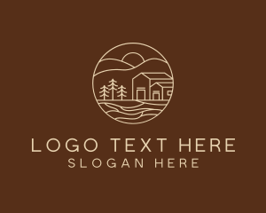 Villa - Cabin Camping House logo design