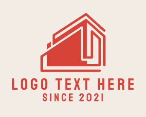 Red - Industrial Warehouse Building logo design