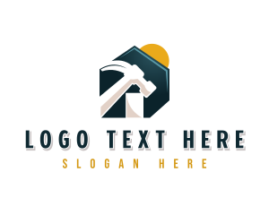 Refurbish - Construction Hammer Contractor logo design