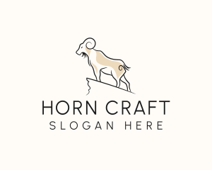 Horn - Dairy Goat Horn logo design