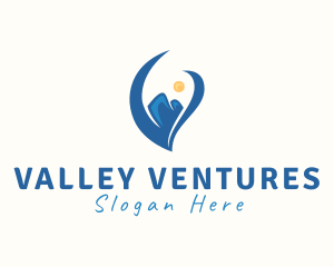 Valley Mountain Letter V logo design