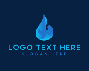 Cleaning - Round Water Droplet logo design