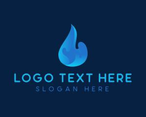 Clean - Round Water Droplet logo design