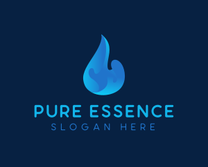 Purification - Round Water Droplet logo design