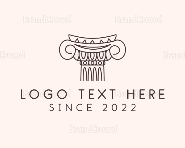 Mediterranean Greek Column Logo