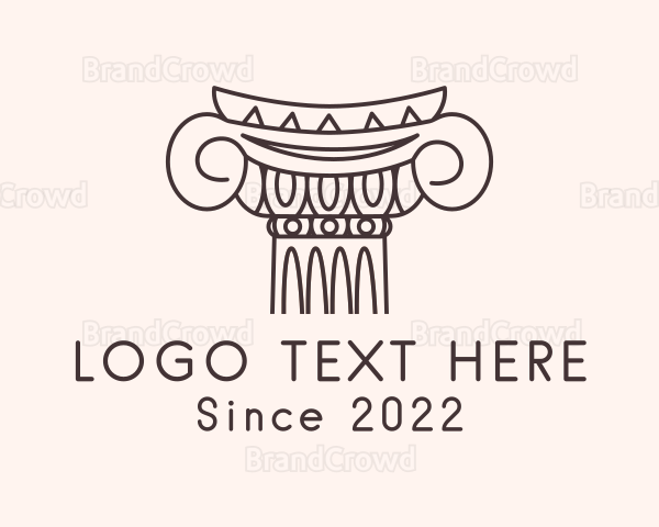 Mediterranean Greek Italian Column Logo