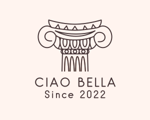 Italian - Mediterranean Greek Italian Column logo design