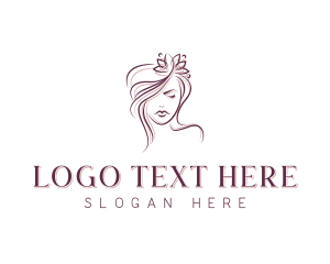 Hairdresser - Floral Hairdresser Salon logo design
