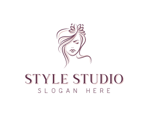 Hairdresser - Floral Hairdresser Salon logo design