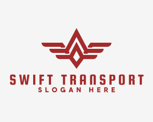 Wing Transport Aviation logo design