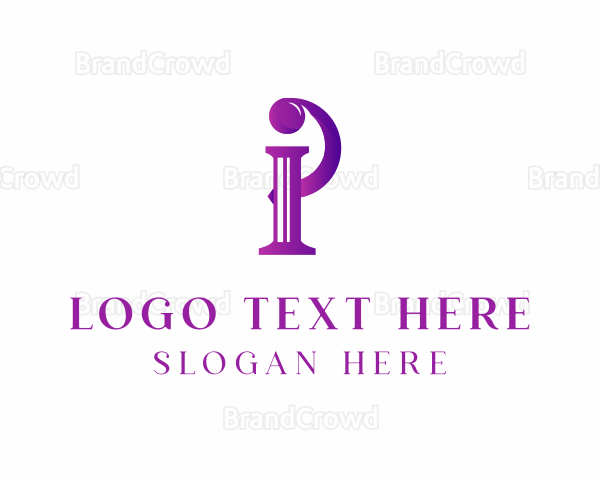 Elegant Serif Letter I Logo