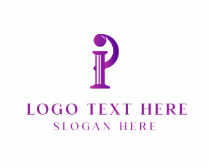 Elegant Serif Letter I logo design