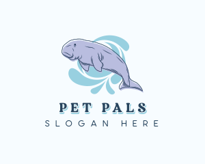 Sea Cow Dugong logo design