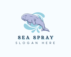 Sea Cow Dugong logo design