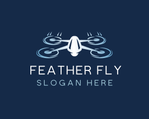 Flying Aerial Drone logo design