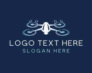 Security - Flying Aerial Drone logo design
