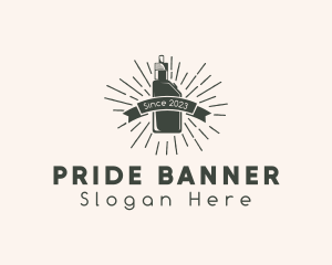 Hipster Vape Banner logo design