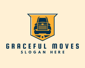 Freight Truck Transport logo design