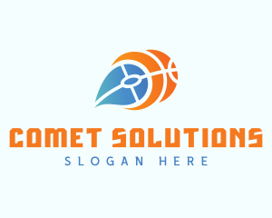 Basketball Fiery Comet logo design