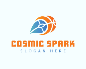 Basketball Fiery Comet logo design