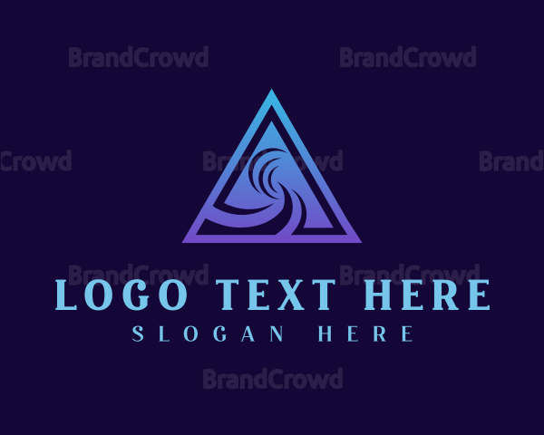 Geometric Triangle Pyramid Logo