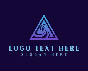 Industrial - Geometric Triangle Pyramid logo design