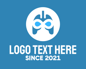 Oxygen - Blue Infinity Lungs logo design