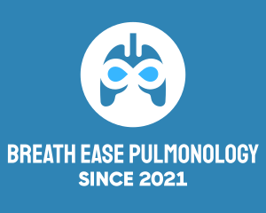 Pulmonology - Blue Infinity Lungs logo design