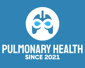 Pulmonary - Blue Infinity Lungs logo design