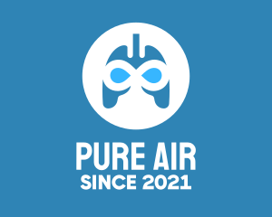 Oxygen - Blue Infinity Lungs logo design