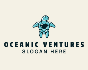 Cute Turtle Pet logo design