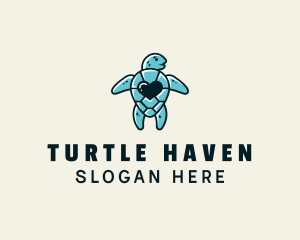 Cute Turtle Pet logo design